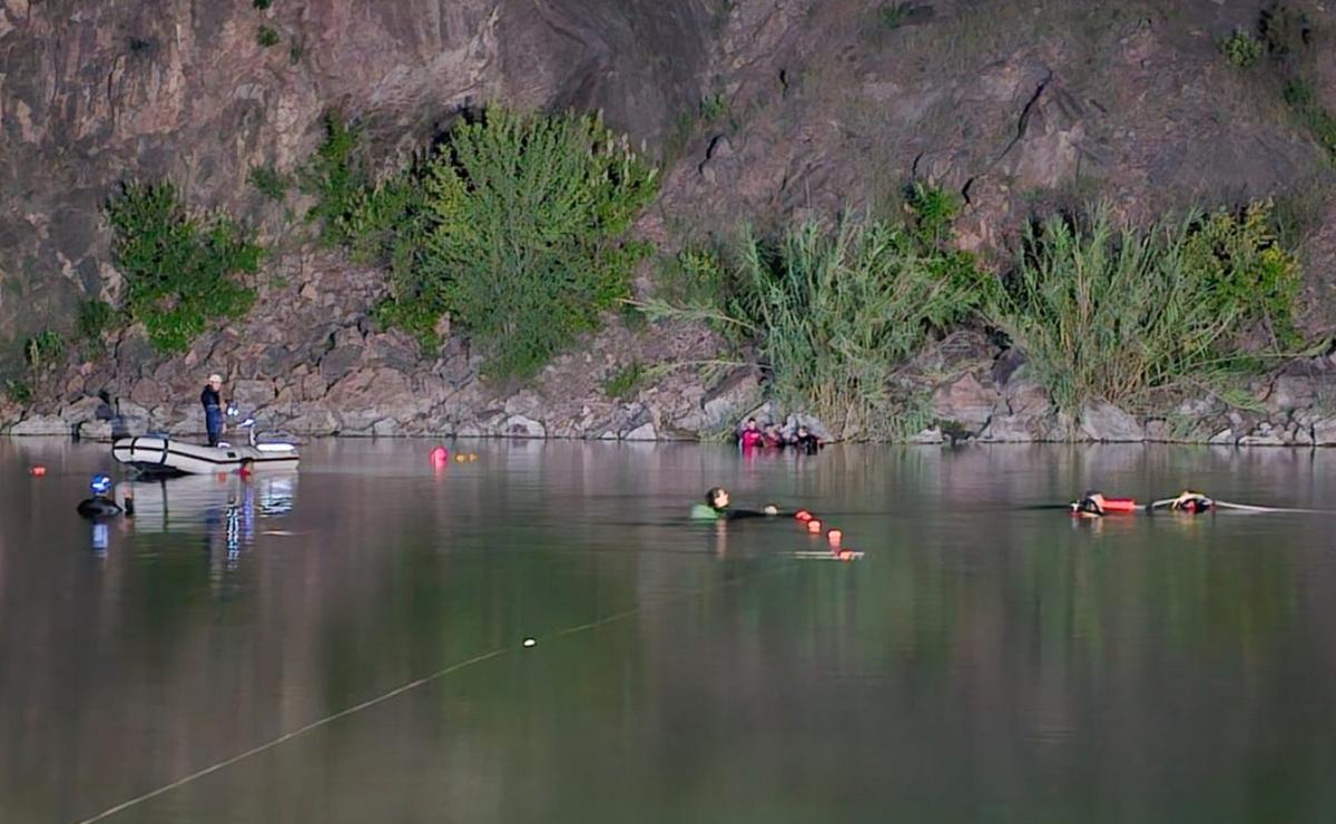 Operativo en la Laguna Azul.