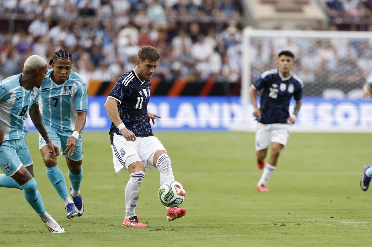 Argentina enfrenta a Honduras. (Foto: AFA)
