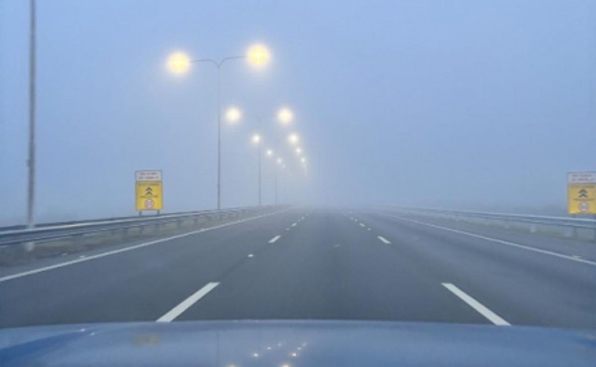 Niebla intensa en Autopista Rosario - Buenos Aires.