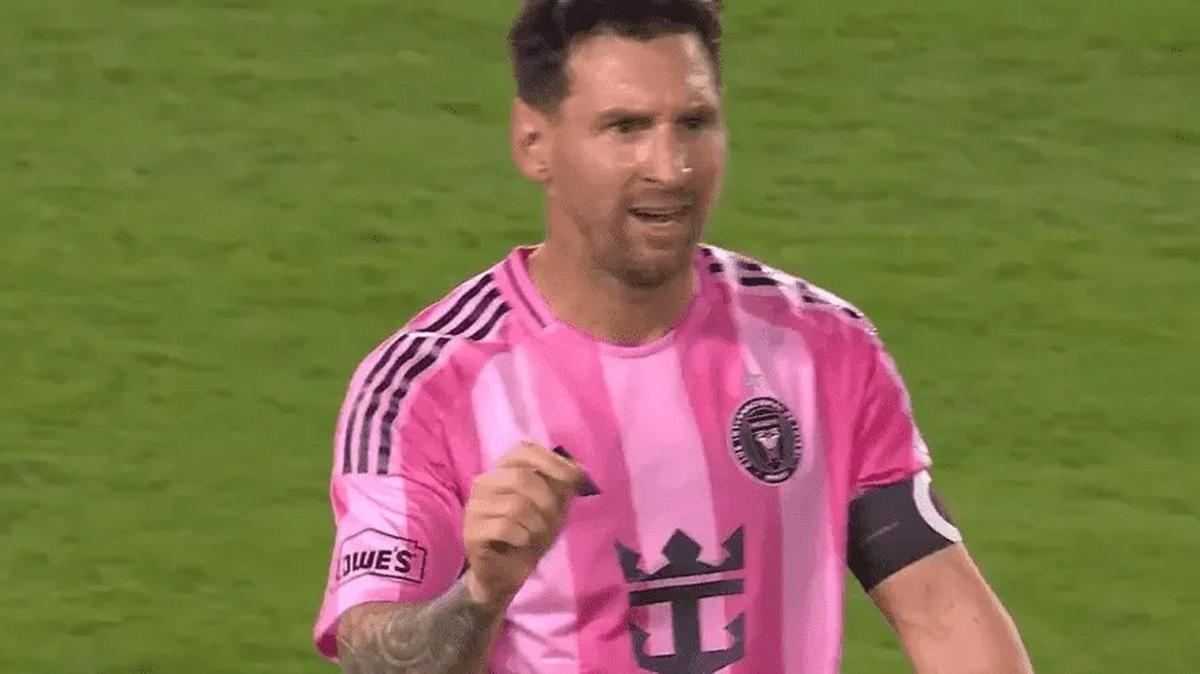 El gesto de Messi al banco del Orlando City. (Foto:Captura)