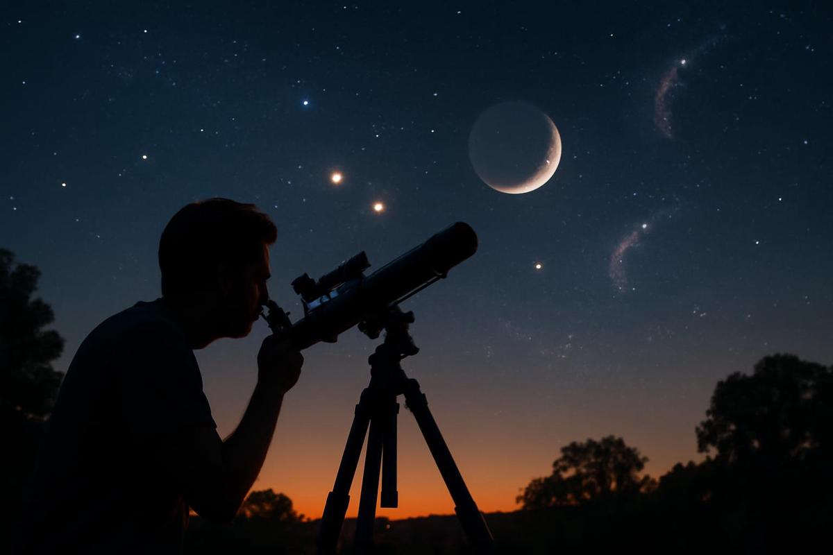 Venus ocultándose tras la Luna en junio