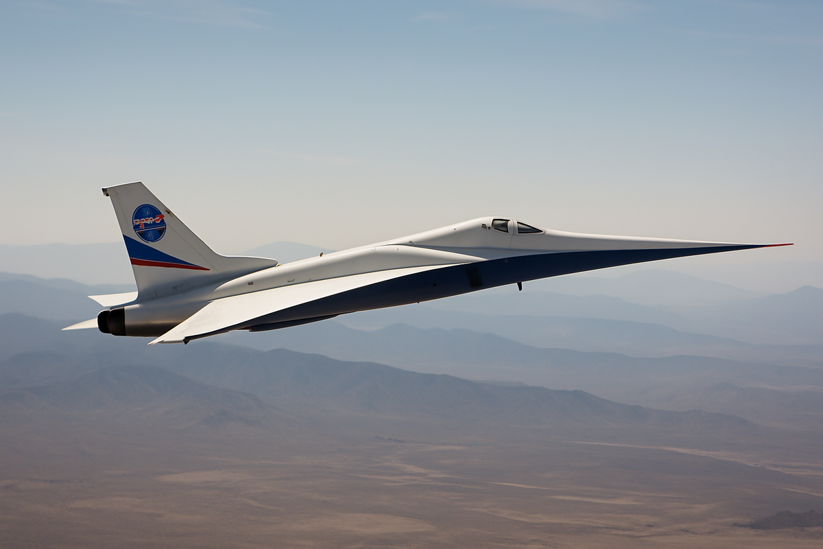 El jet X-59 de NASA y Lockheed Martin