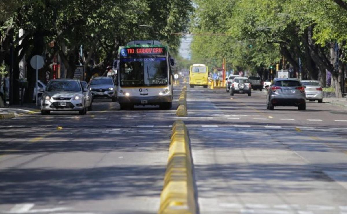 El tránsito en Mendoza.