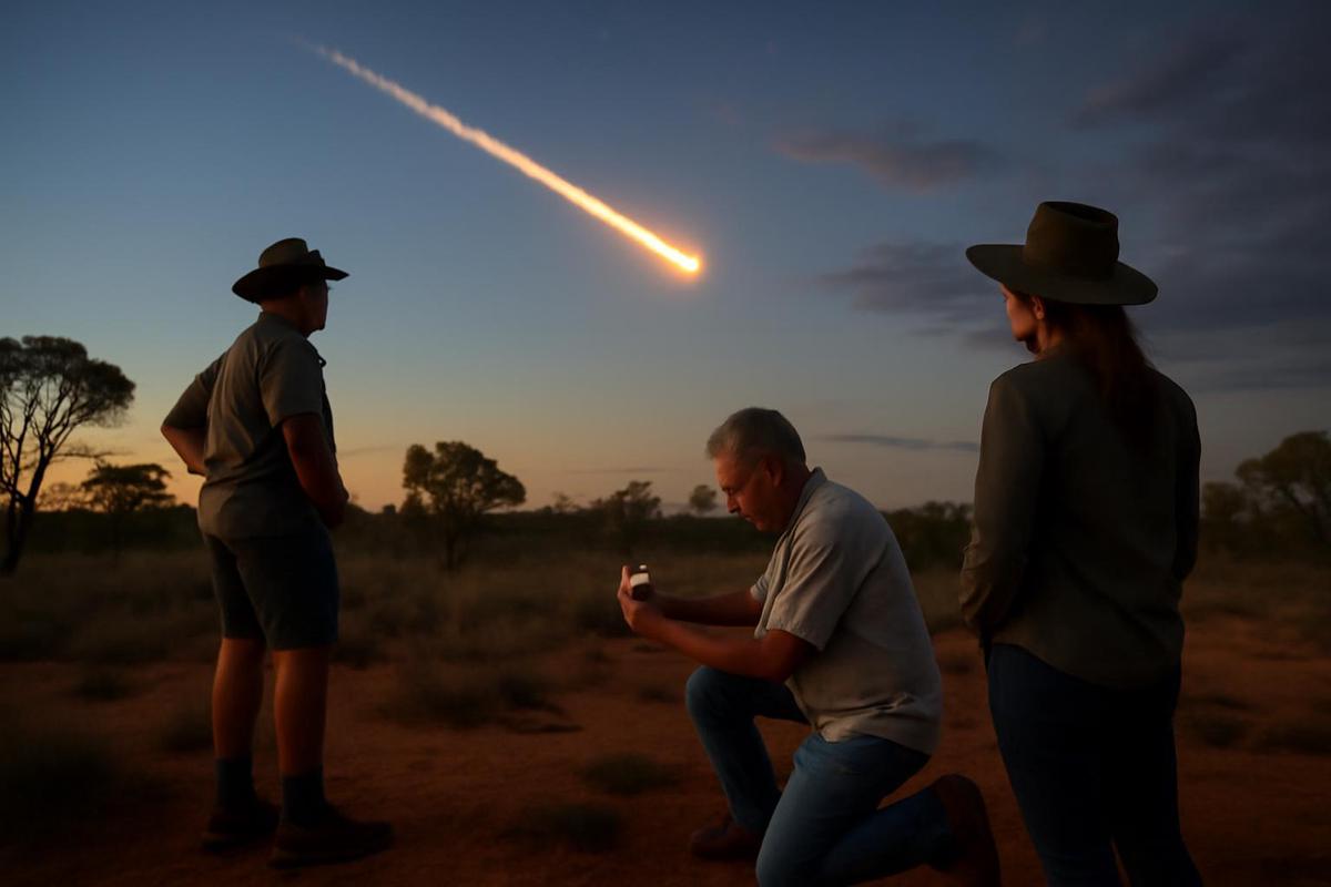 Meteorito en el cielo de Victoria