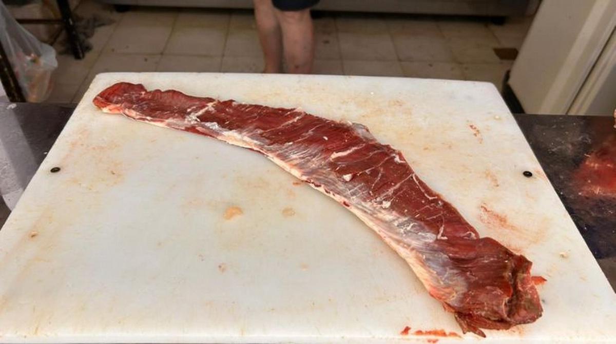 Una pieza de entraña ronda los 400 gramos y se vende cerca de los 16 mil pesos.