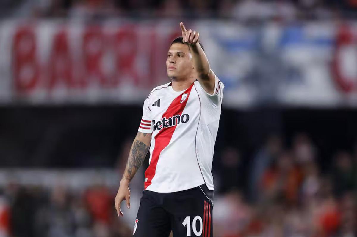 Juan Fernando Quintero durante su último paso por River.