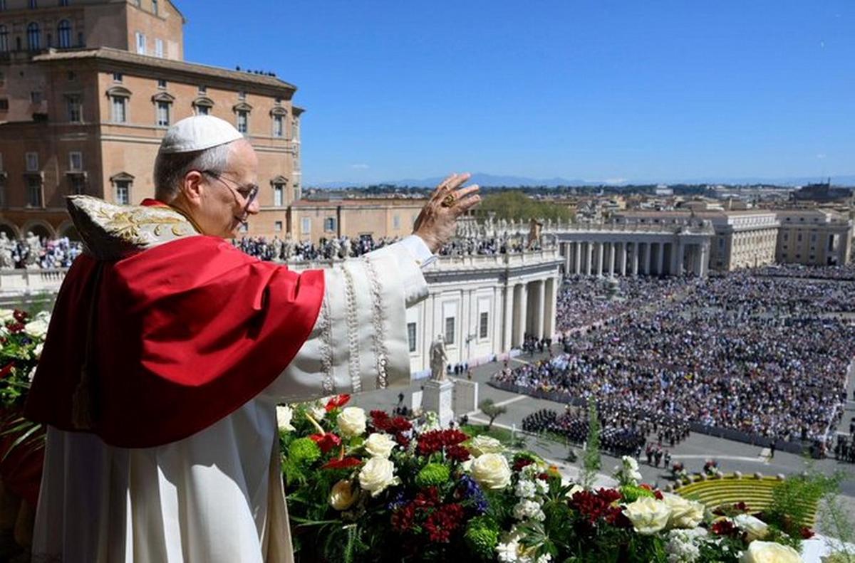 León XIV celebró su primera misa de Pascua como papa.