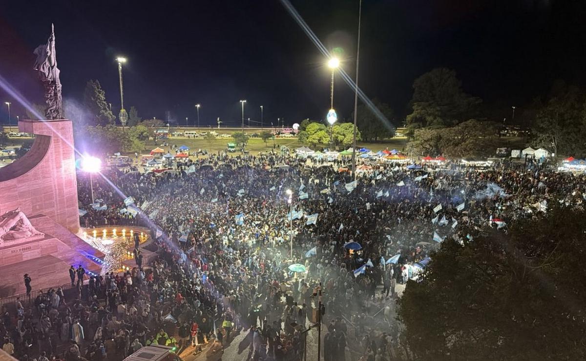 Hinchas argentinos en Rosario