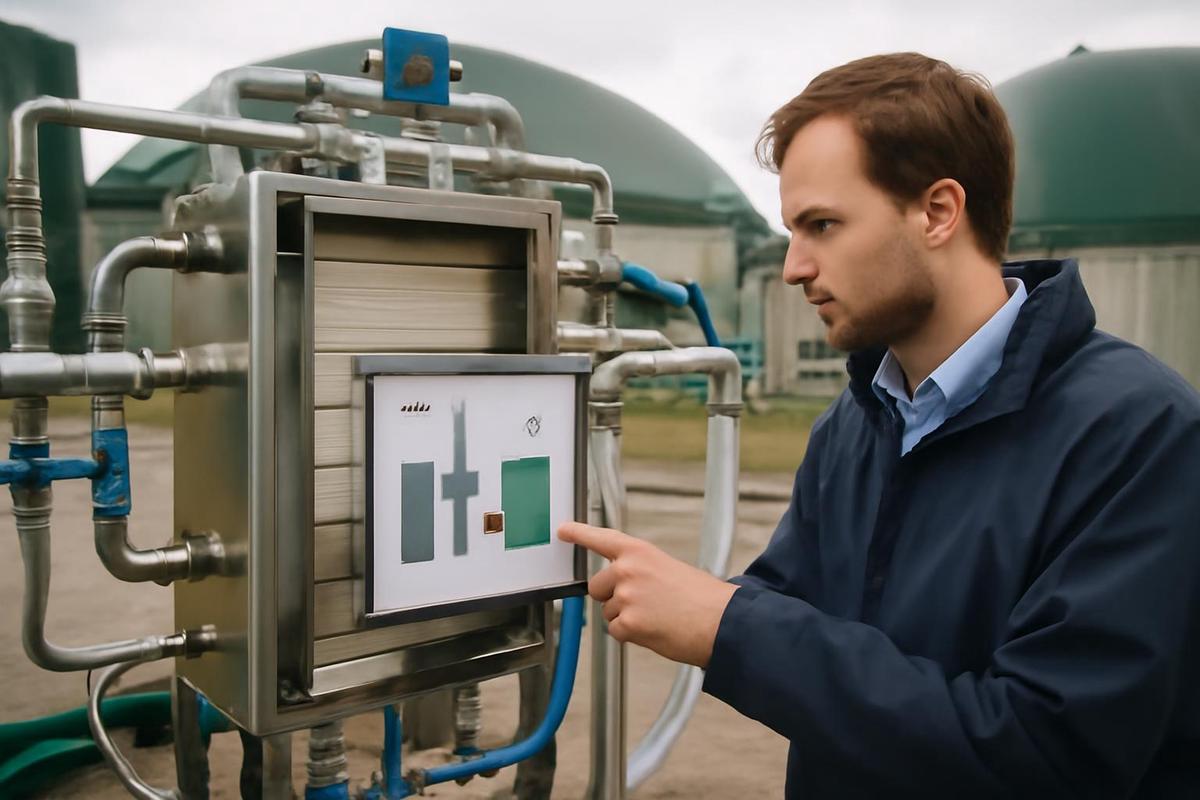 Membranas planas para biogás húmedo
