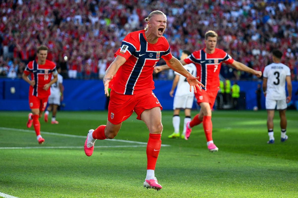 Haaland arranca su camino mundialista con doblete. (Foto:@nff_landslag)