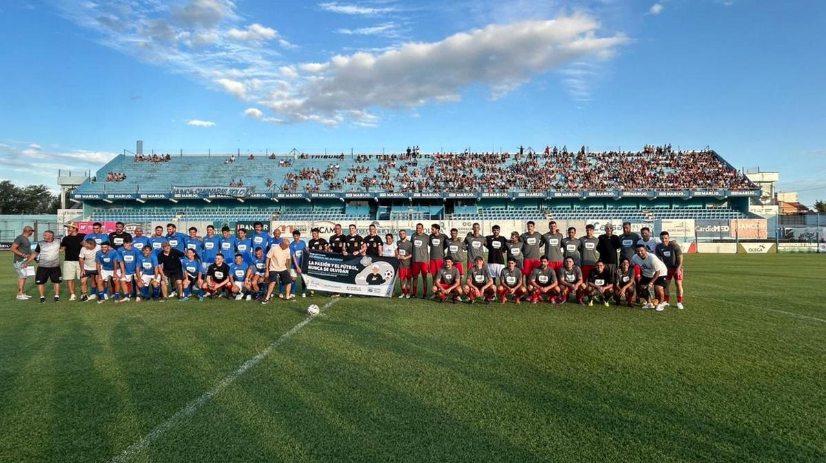 Pablo Aimar, en el partido solidario realizado en Río Cuarto.