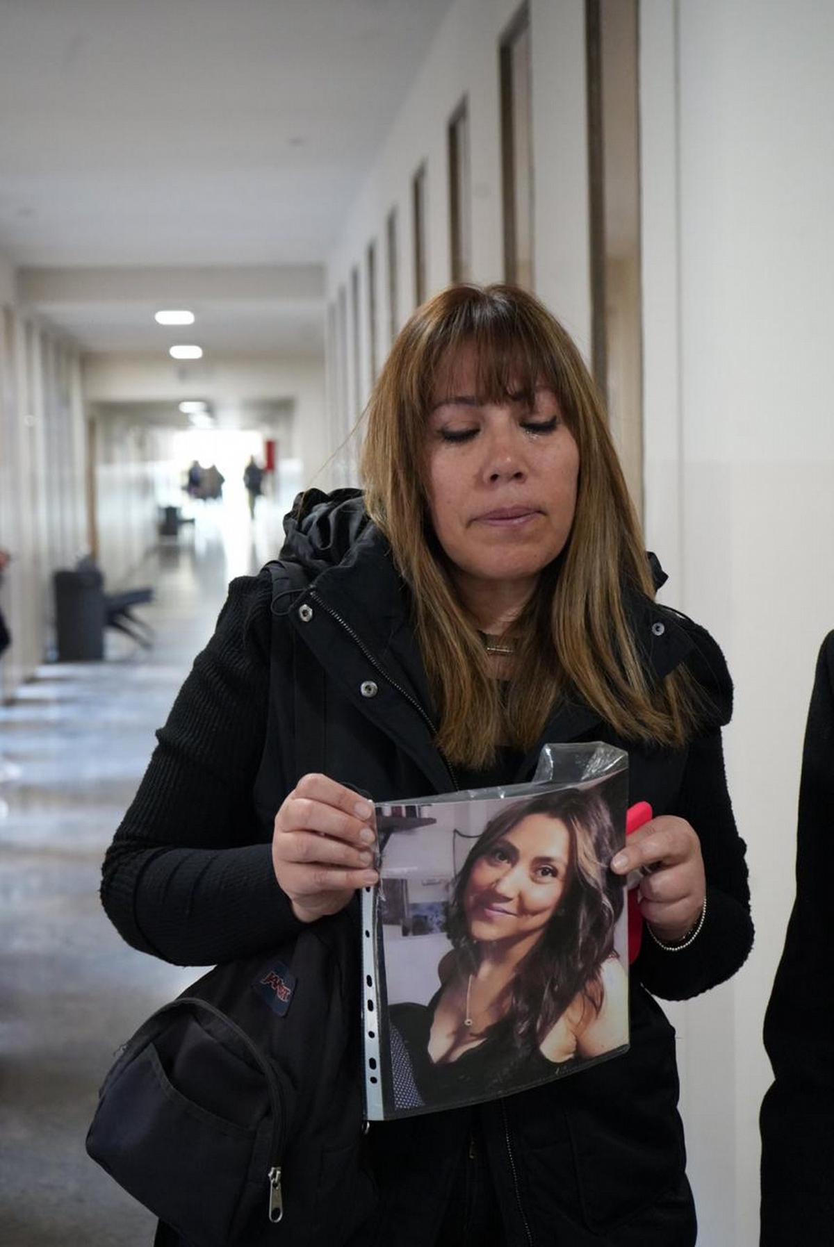 La hermana de Anahí Bulnes, en el juicio contra Campos Matos. (Daniel Cáceres/C3)
