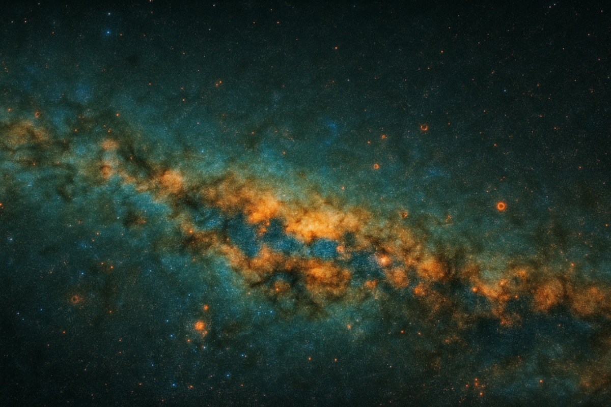 Imagen de la Vía Láctea en radiofrecuencia