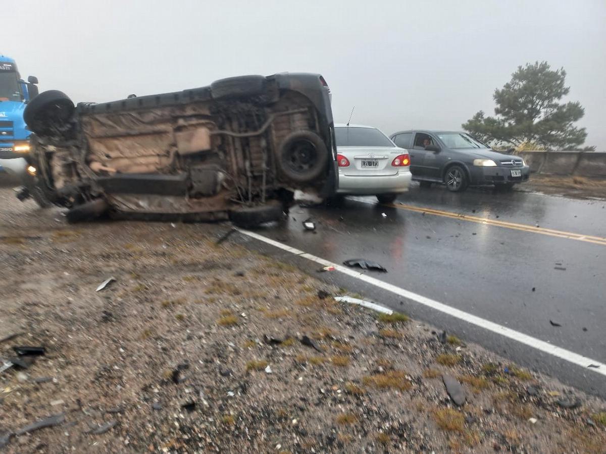 Fuerte accidente en Copina. (Foto: Cadena 3).