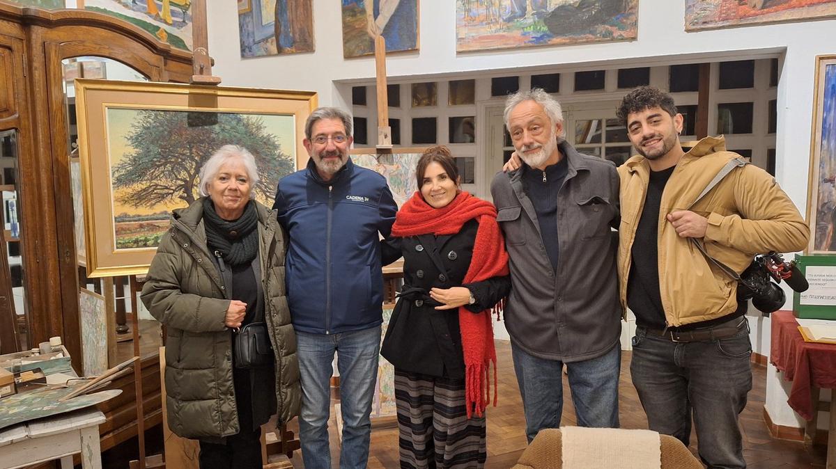 Chema Forte, junto a Nené Paredes, Gabriela Francescón, Mario Sanzano y Marcos Sanzano.