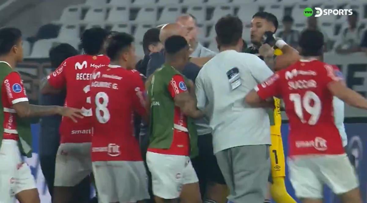 Una batalla campal entre los jugadores de Botafogo y Cienciano.