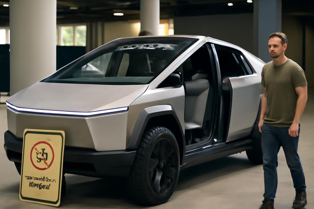 Imagen del nuevo Cybercab de Tesla