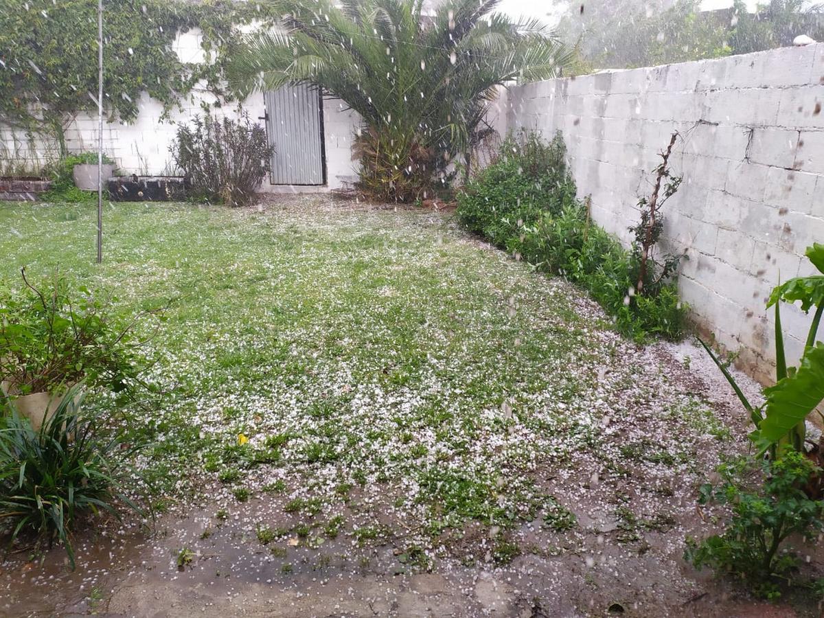 FOTO: El granizo sorprendió a Sampacho. (Gentileza Flavio Daniel Diaz)