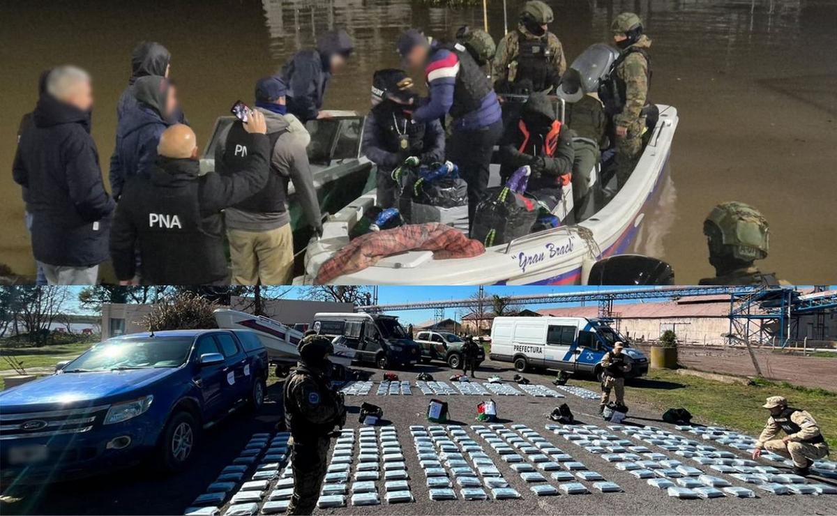 Con 500 kilos de cocaína: cinco detenidos tras un operativo sobre el río Paraná.