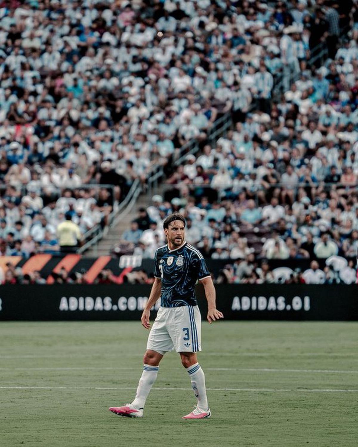 Nicolás Tagliafico durante el amistoso ante Honduras, en el que se lesionó.
