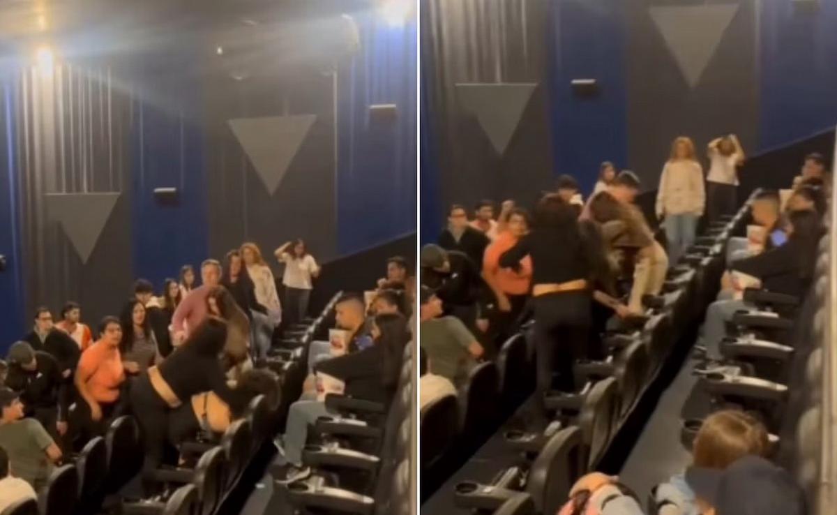 Escándalo en una sala de cine de Paraná tras una pelea por una butaca. (Foto: captura de pantalla)