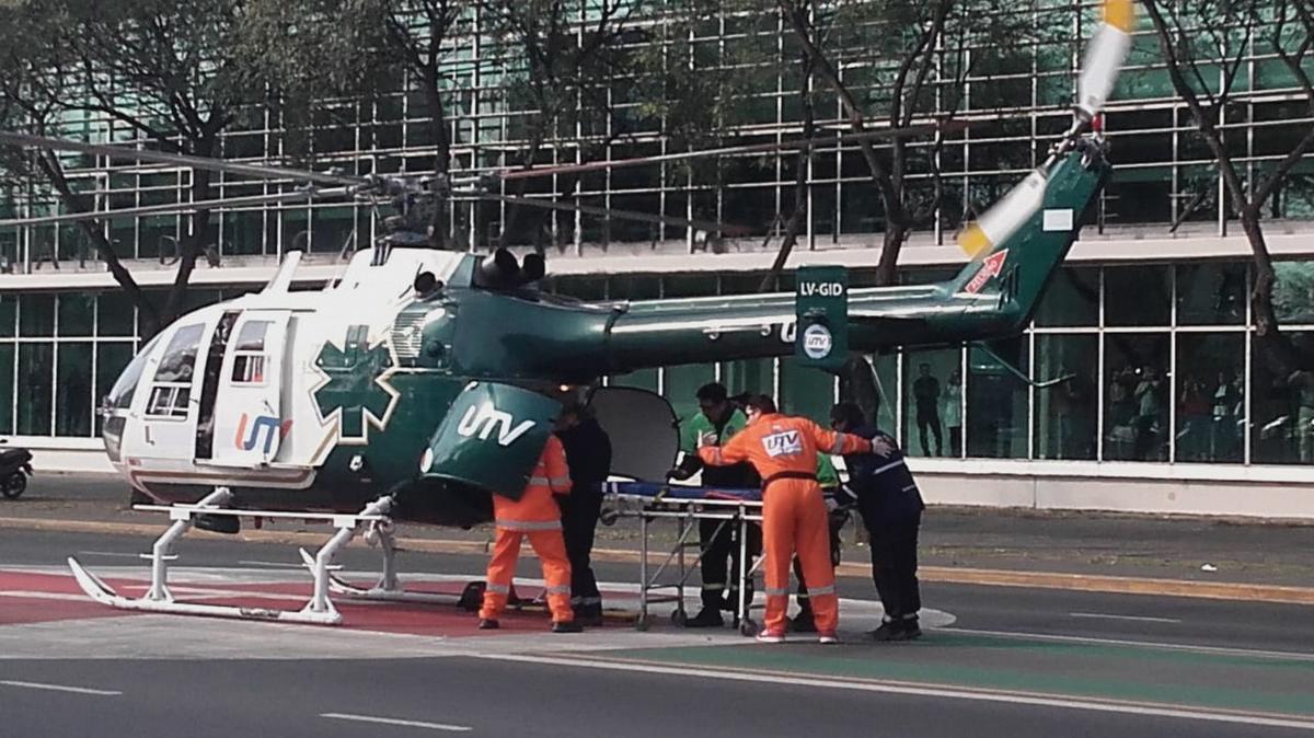 Helicoptero de la empresa UTV en el HECA