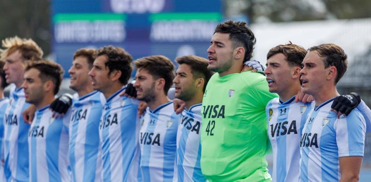 La Selección argentina de hockey masculino.