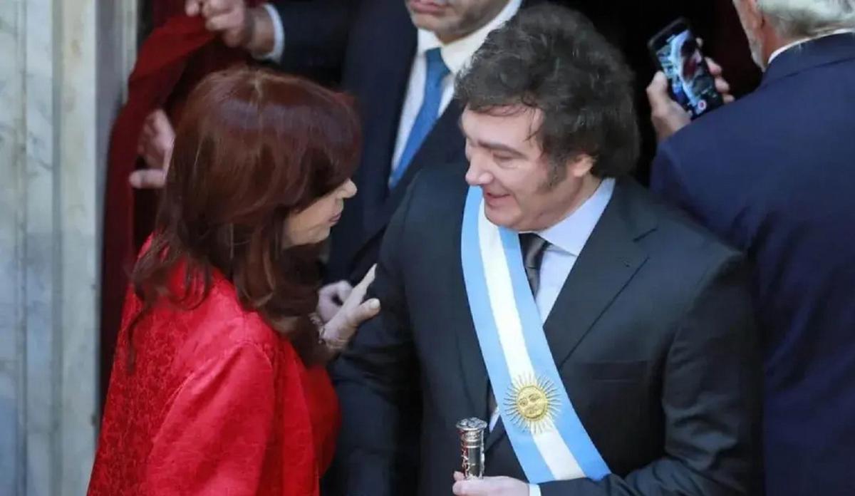 FOTO: Javier Milei y Cristina Kirchner