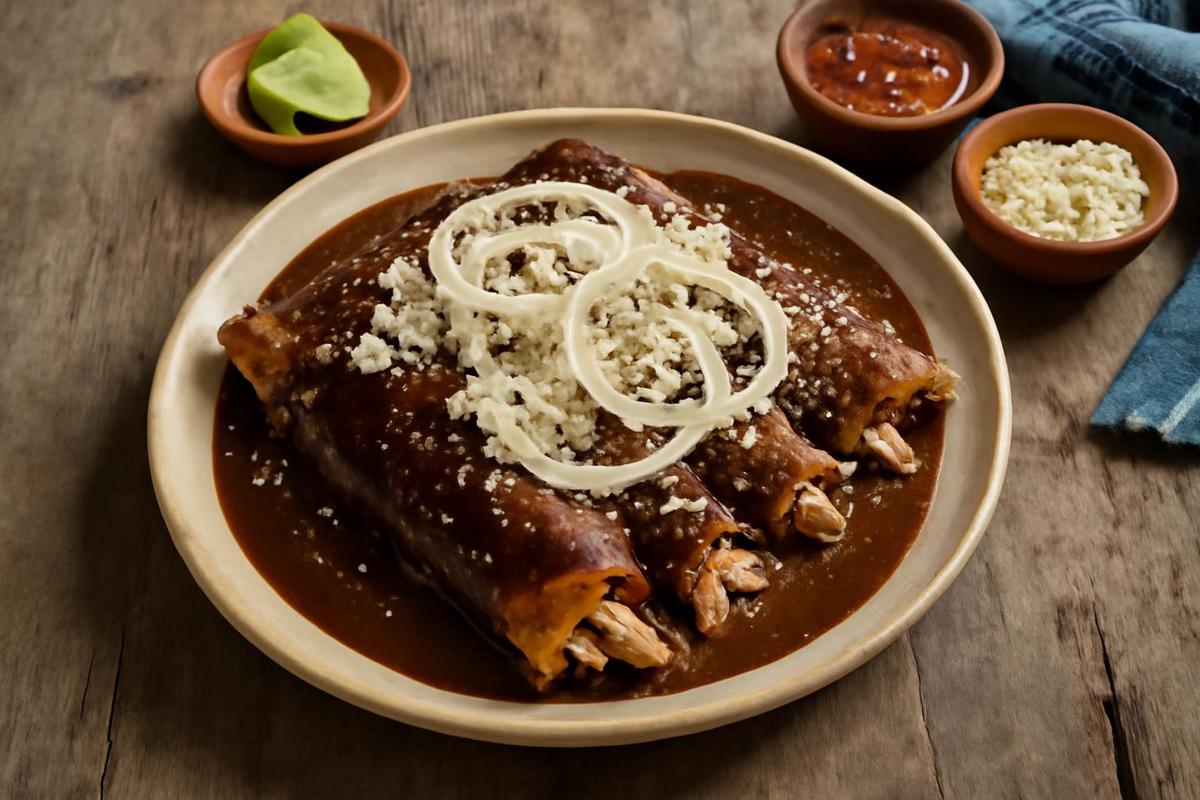 Enchiladas de mole, un clásico mexicano