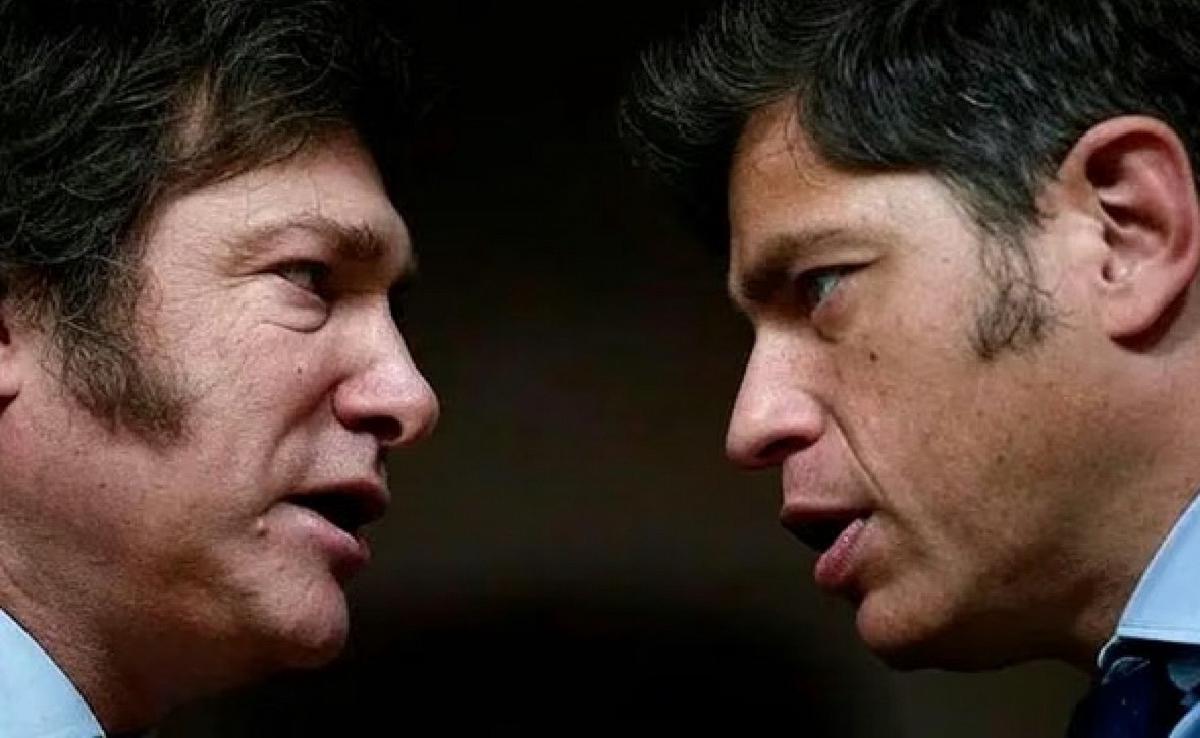 Javier Milei y Axel Kicillof.