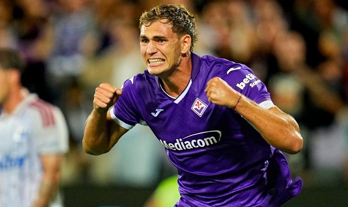 Mateo Pellegrino convirtió un gol en la victoria de la Fiorentina
