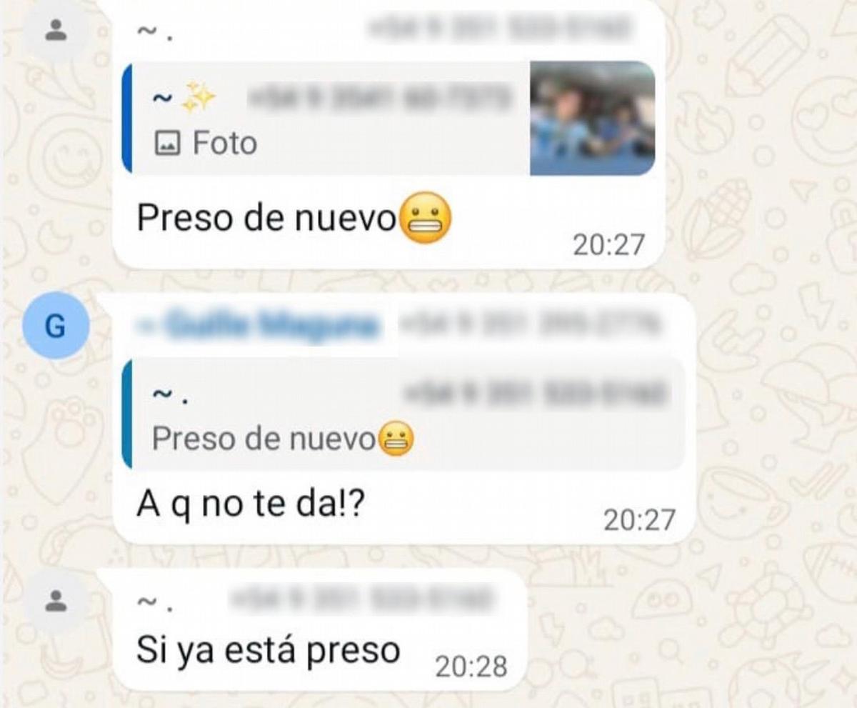Chats entre polícias.