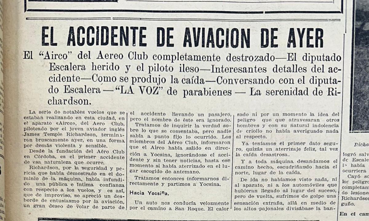 El accidente de James Richardson