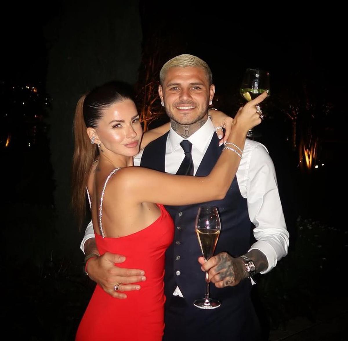 El romántico año nuevo de Mauro Icardi y La China Suárez