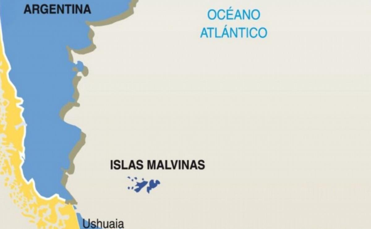 El detalle del mapa que publicó Brasil.