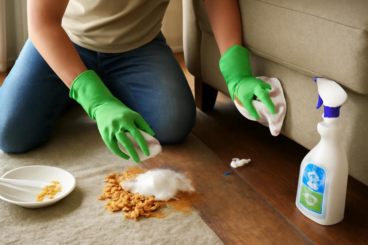 Consejos para eliminar manchas de vómito de telas y alfombras