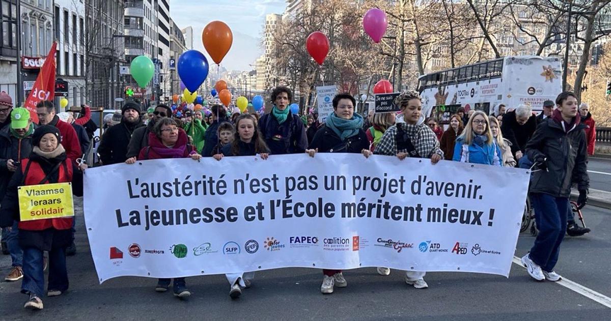 La protesta estudiantil de Francia tuvo eco en Bélgica.