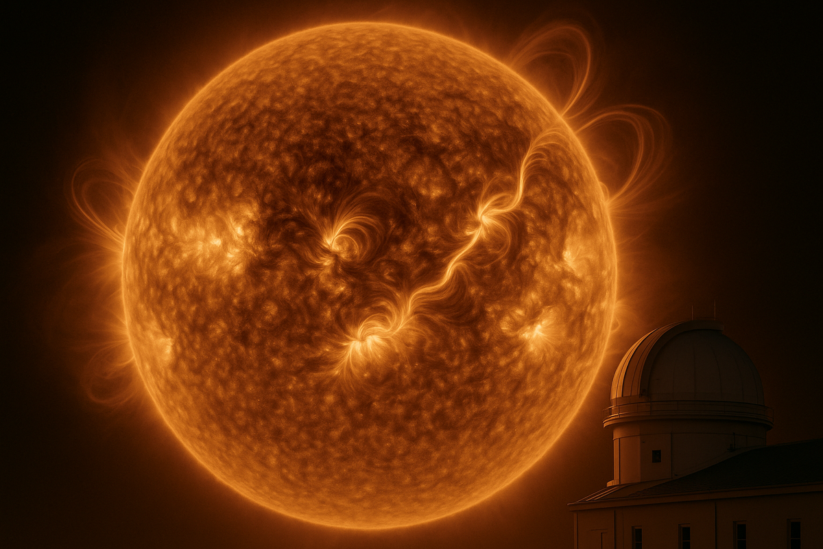 Representación de las ondas magnéticas en el Sol