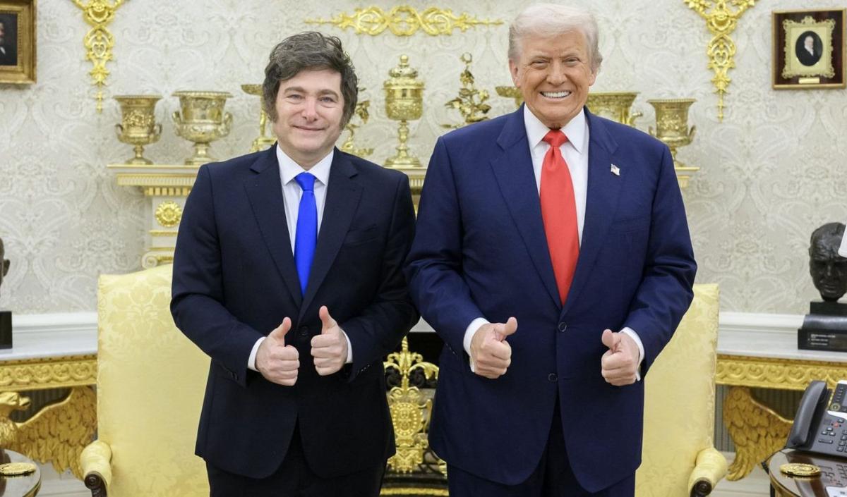 Milei y Trump, en el encuentro que mantuvieron este martes.