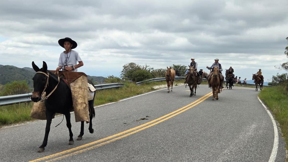 Miles de fieles caminan rumbo a Villa Cura Brochero. (Foto: Matías Arrieta/Cadena 3)