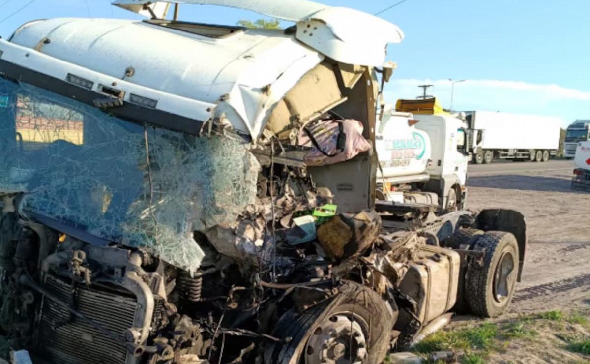 Choque trágico de camiones en La Pampa. Foto: Policía de La Pampa.