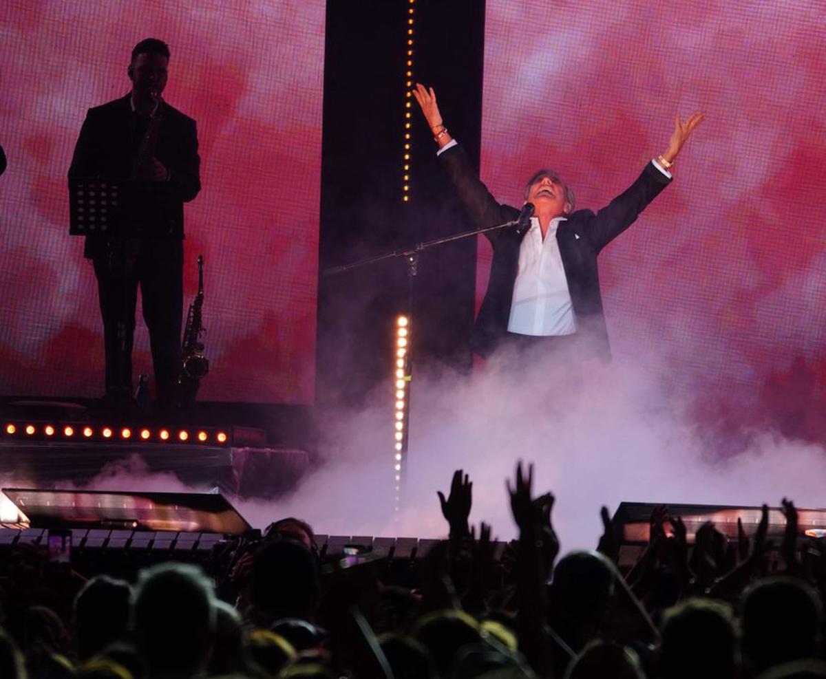 Ricardo Montaner en su primer show en Buenos Aires.