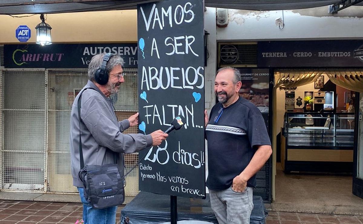 AUDIO: Una pareja de carniceros anunció la llegada de su nieto de una manera original