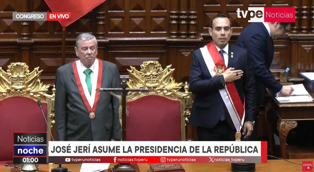 José Jerí asume como presidente interino de Perú tras la destitución exprés de Dina Boluarte