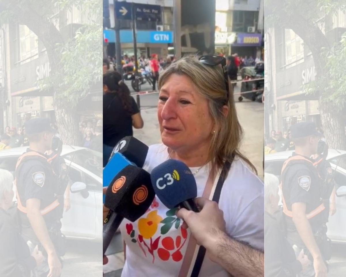 La mujer, testigo del accidente, narró lo que vio con angustia.