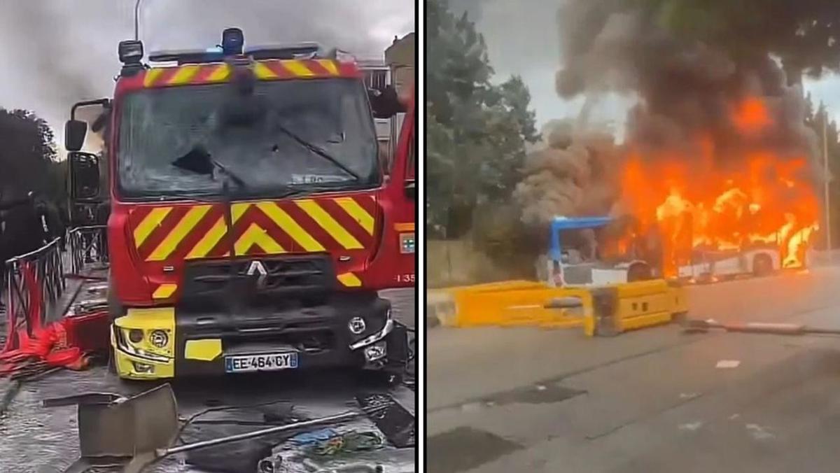 Desmanes en toda Francia durante las protestas estudiantiles.