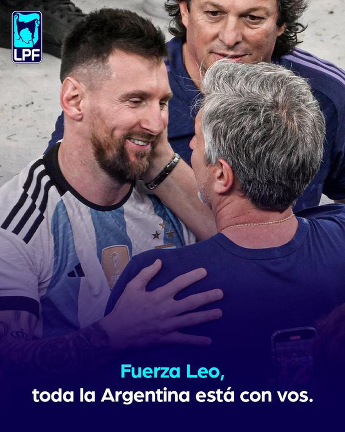 La imagen de la LPF y sus condolencias a la familia Messi.