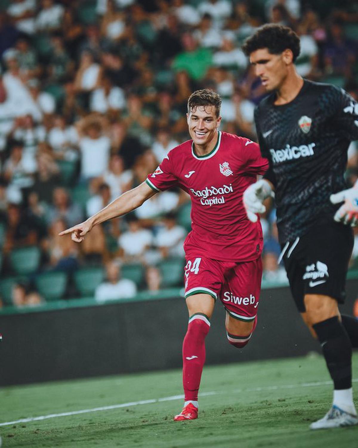 Luka Sucic festeja el gol que sentenció el resultado.