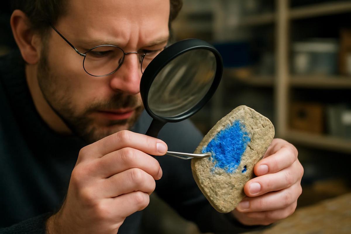 Pigmento azul en artefacto paleolítico