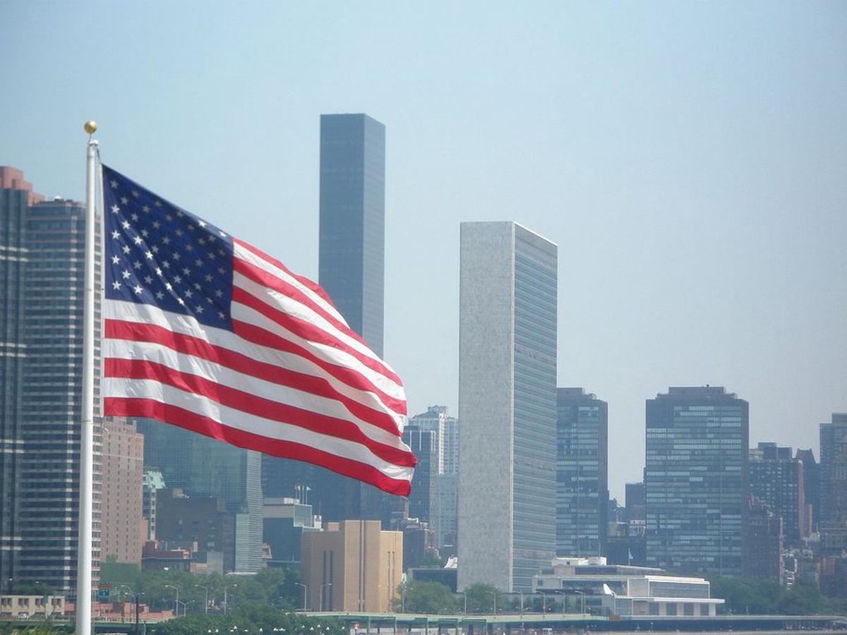 La bandera de Estados Unidos.